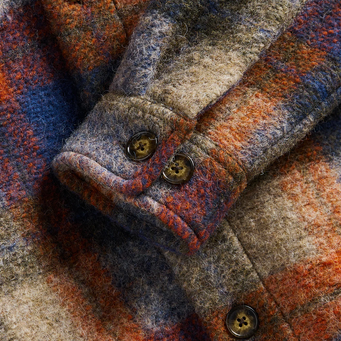 Portuguese Flannel Parker Overshirt Blue - Image 3