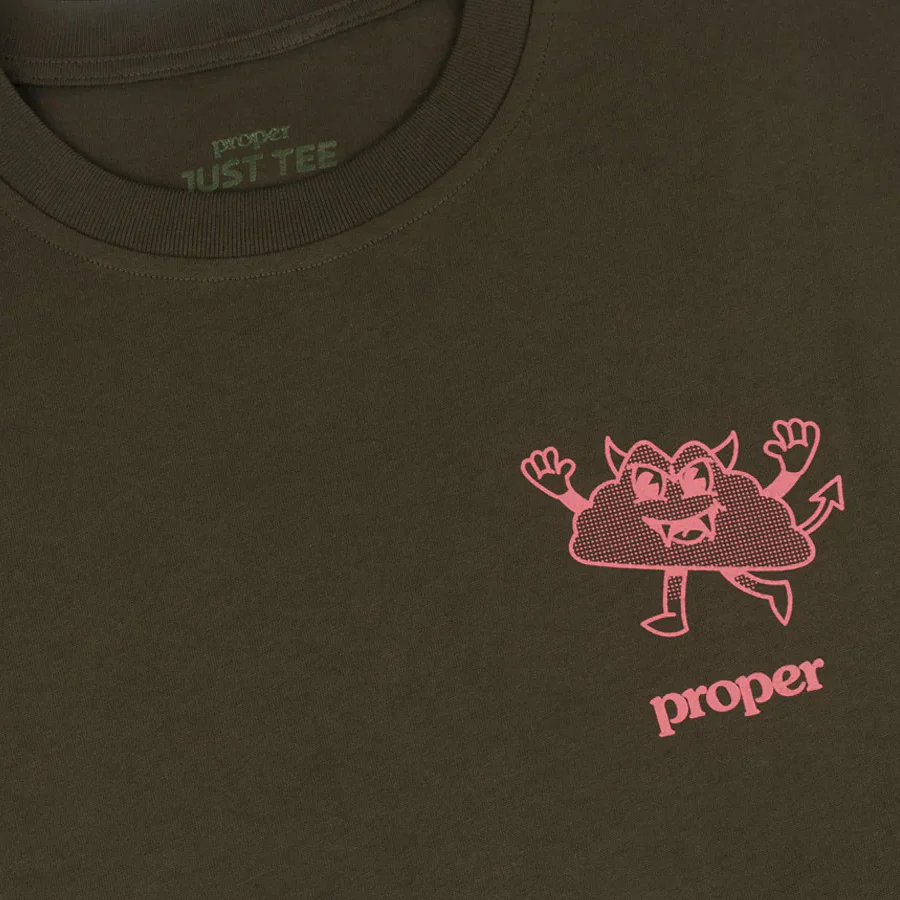 Proper Pizza T-Shirt - Military Green - Image 2
