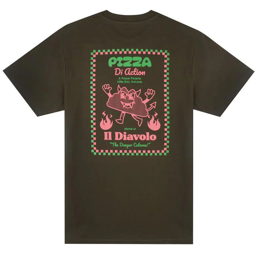 Proper Pizza T-Shirt - Military Green - Image 3
