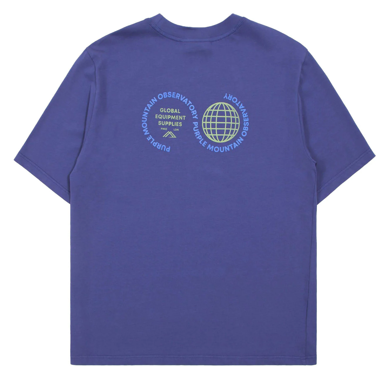 Purple Mountain Observatory Globe S/S Tee Indigo - Image 2