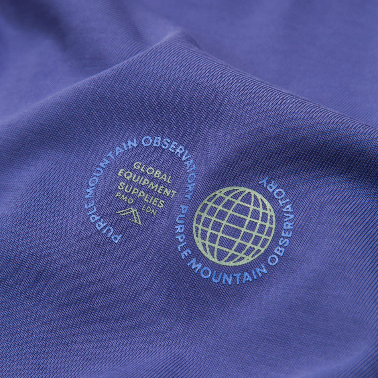 Purple Mountain Observatory Globe S/S Tee Indigo - Image 3