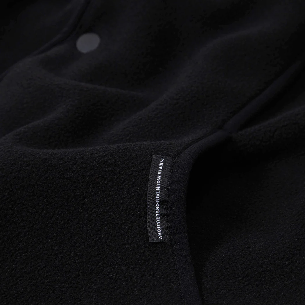 Purple Mountain Observatory Micro Fleece Cardigan Black - Image 4