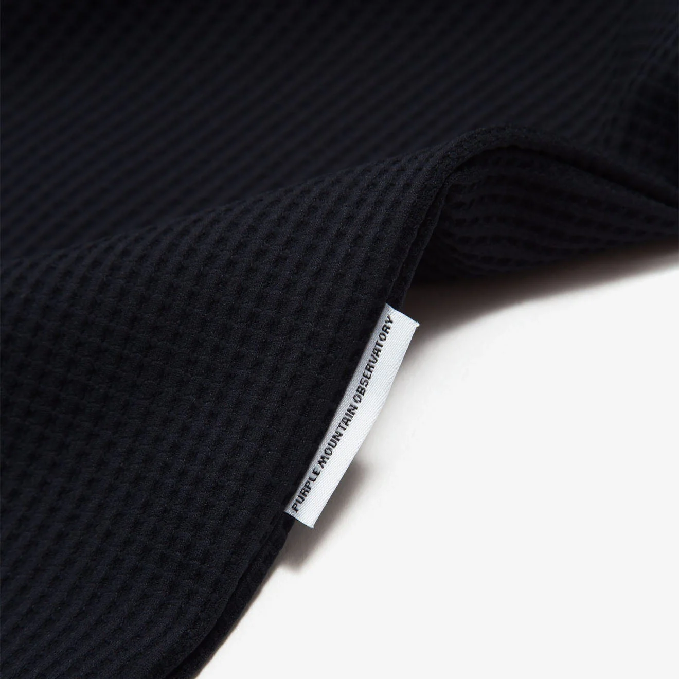 Purple Mountain Observatory Waffle L/S Tee Black - Image 3