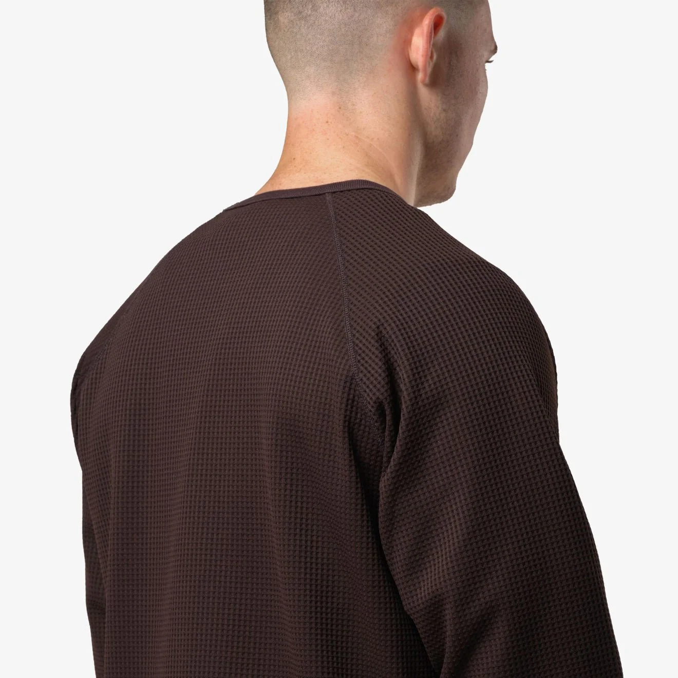 Purple Mountain Observatory Waffle L/S Tee Chocolate - Image 5