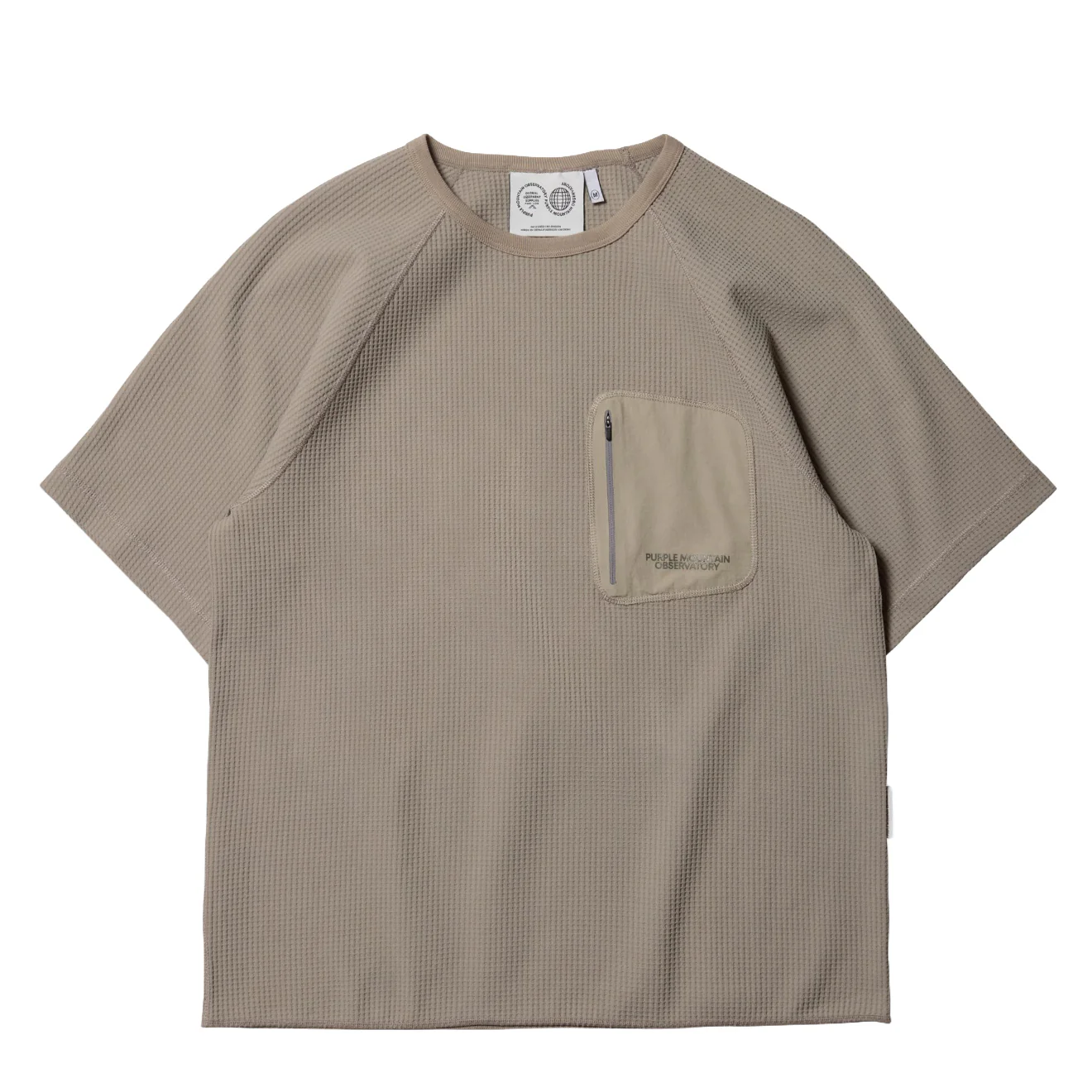 Purple Mountain Observatory Waffle SS Crew T-Shirt Concrete
