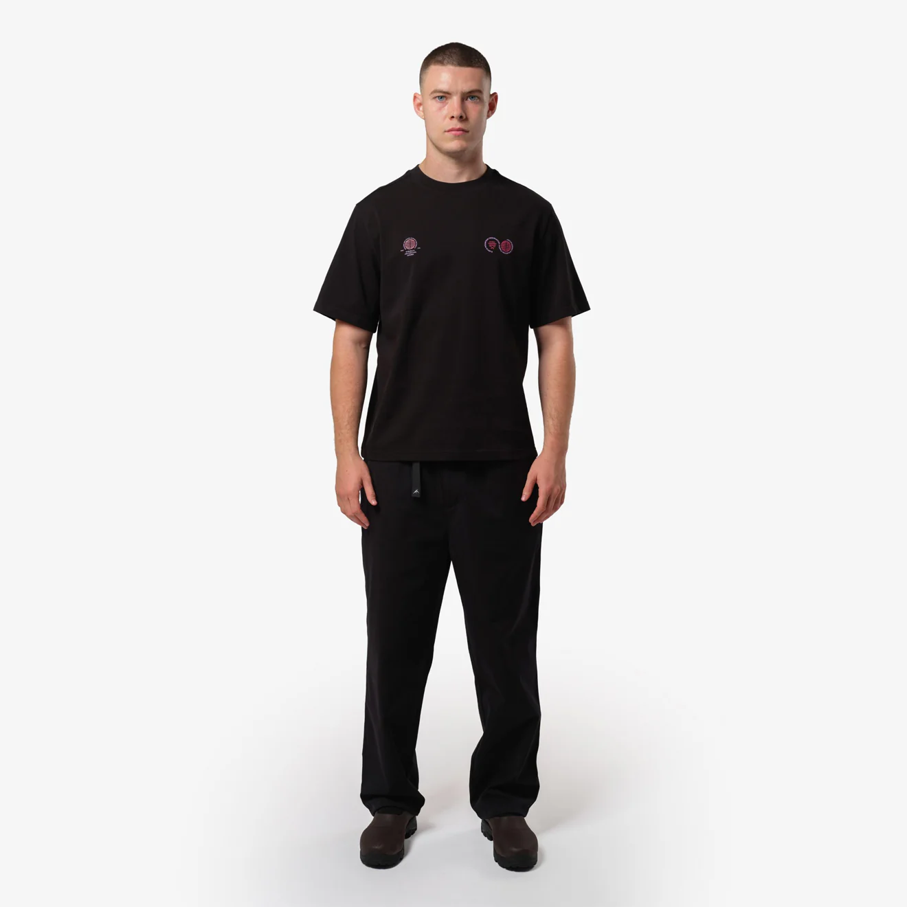 Purple Mountain Observatory Globe S/S Tee Black - Image 3
