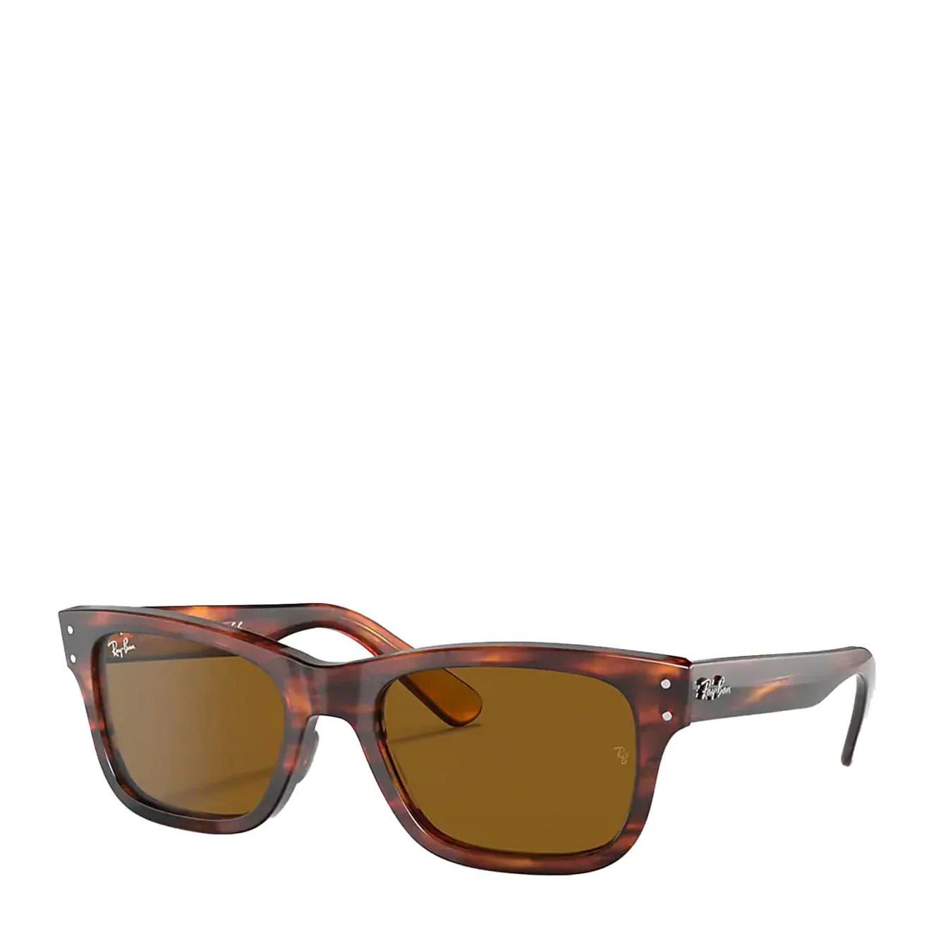 Ray-Ban Mr Burbank RB2283 Sunglasses Striped Havana / Brown - Image 2