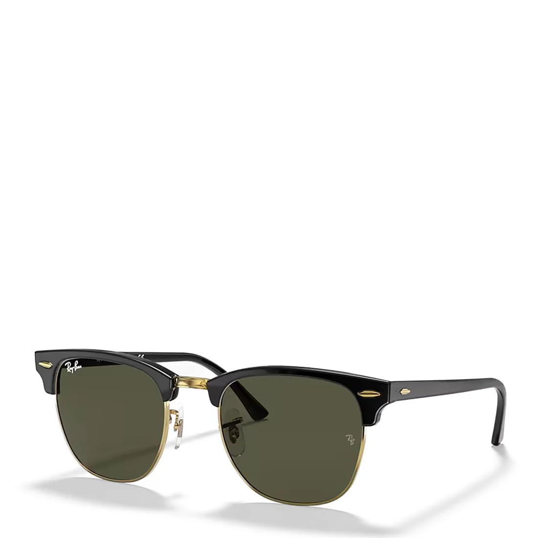 Ray-Ban RB3016 W0365 51 Clubmaster Classic Sunglasses Polished Black / Gold - Image 2