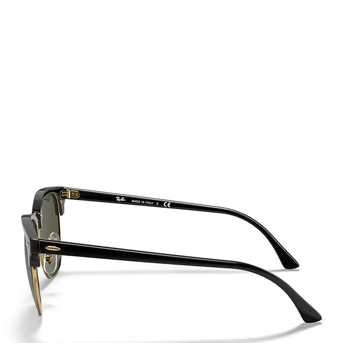 Ray-Ban RB3016 W0365 51 Clubmaster Classic Sunglasses Polished Black / Gold - Image 3