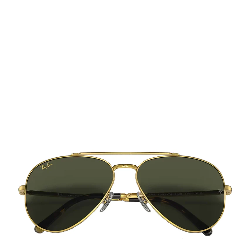 Ray-Ban RB3625 135 58 New Aviator Sunglasses Legend Gold / Green