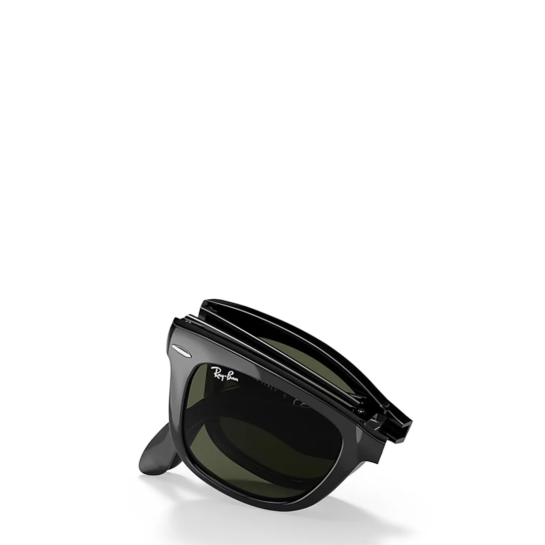 Ray-Ban RB4105 601 501 Wayfarer Folding Classic Sunglasses Polished Black - Image 3