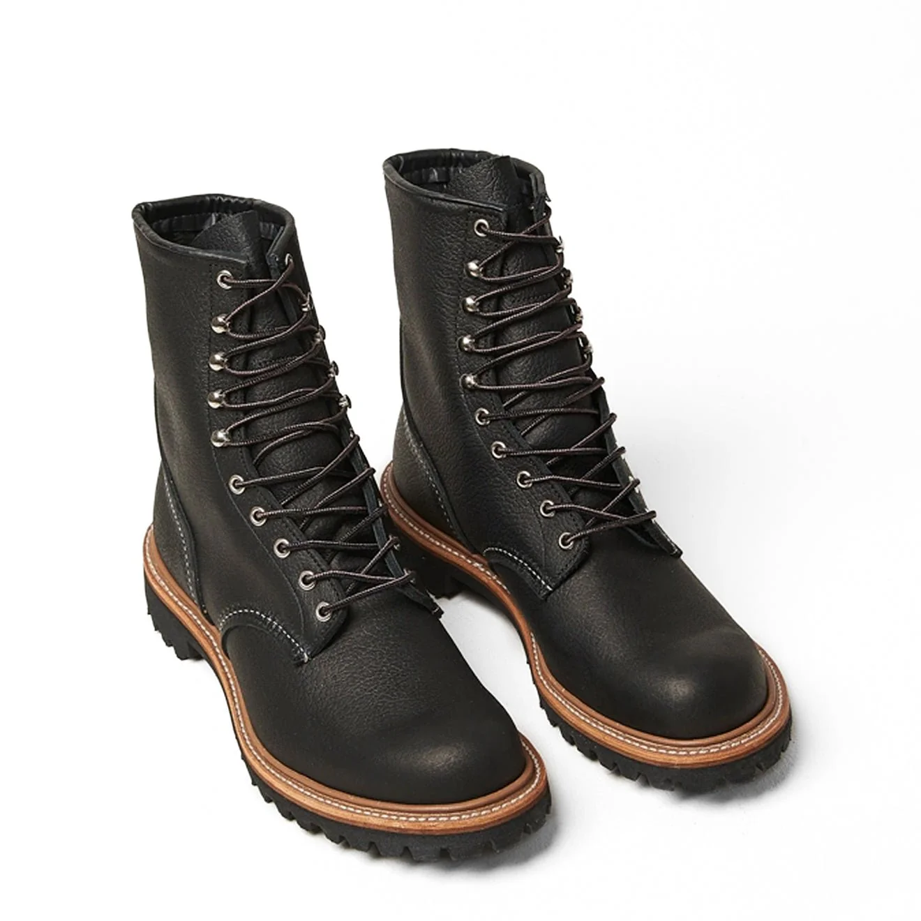 Red Wing 8-Inch Logger Boots Black Oil Slick - Image 2