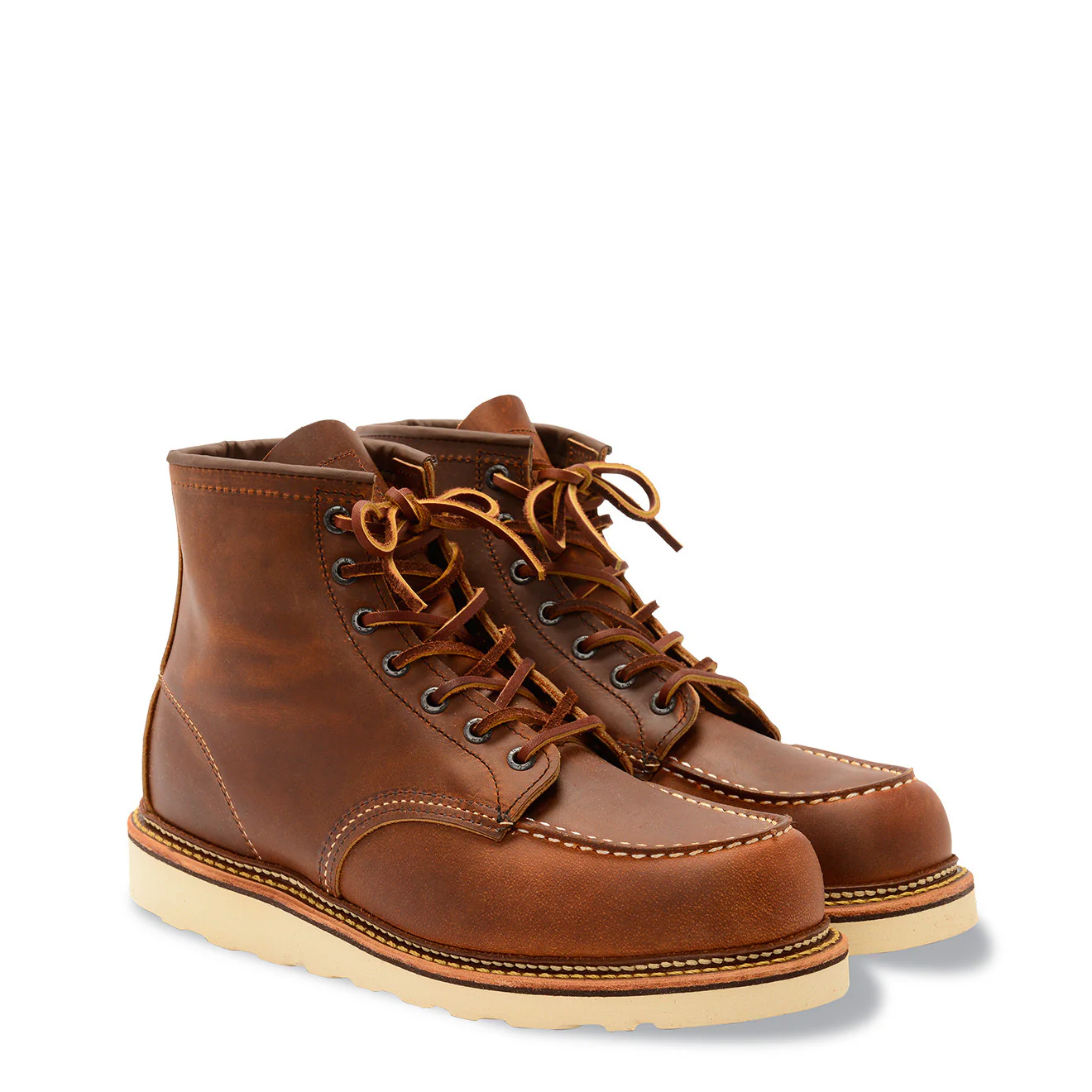 Red Wing Classic 6 Inch Moc Toe Boots Copper Rough and Tough - Image 2