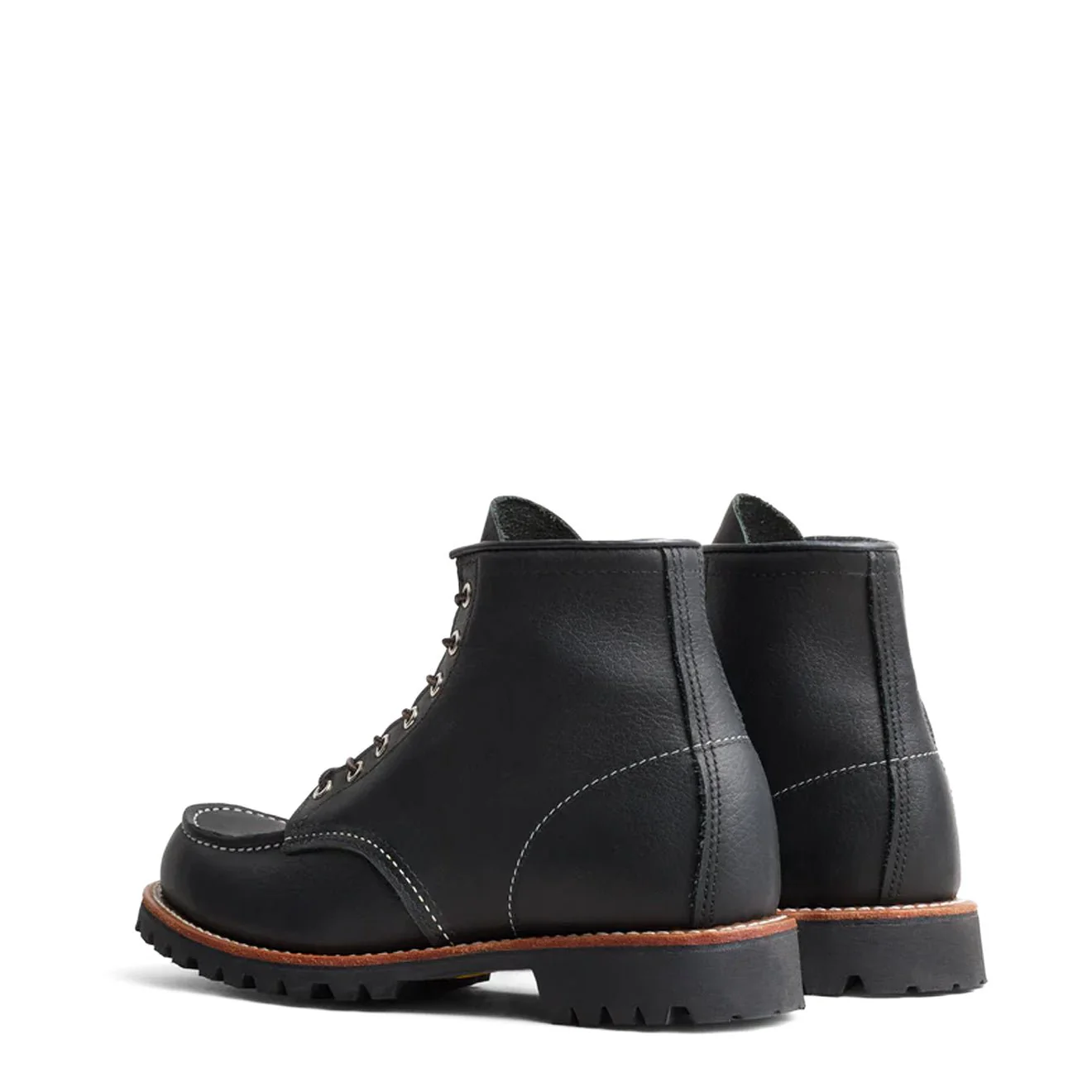 Red Wing Roughneck Moc Toe Work Boots Black Oil Slick - Image 2