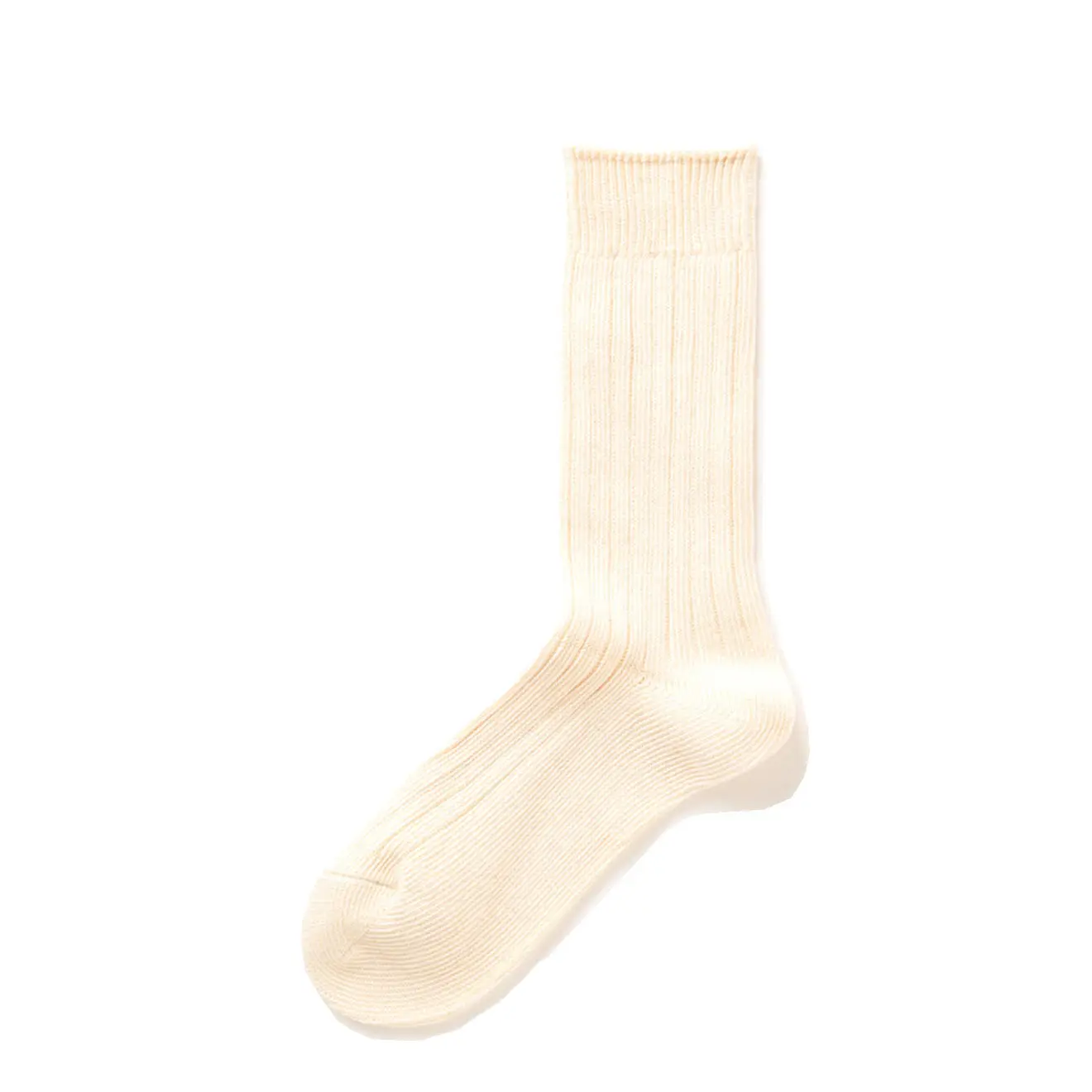 RoToTo Organic Daily 3 Pack Crew Socks Ecru - Image 3