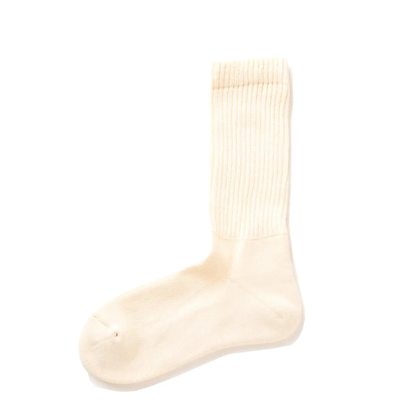 RoToTo Organic Daily 3 Pack Crew Socks Ecru - Image 4