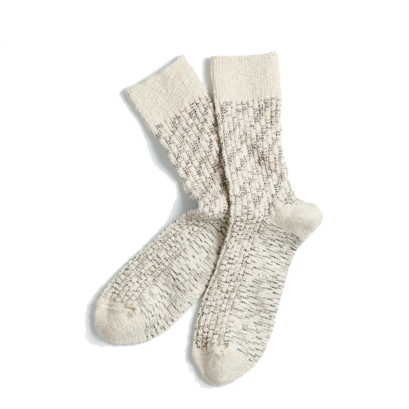 Rototo Original Organic Classic Slub Sock Gray / Black