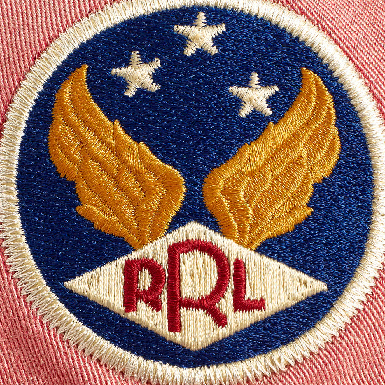 RRL by Ralph Lauren Winged-Logo Baseball Cap Faded Red - Image 3