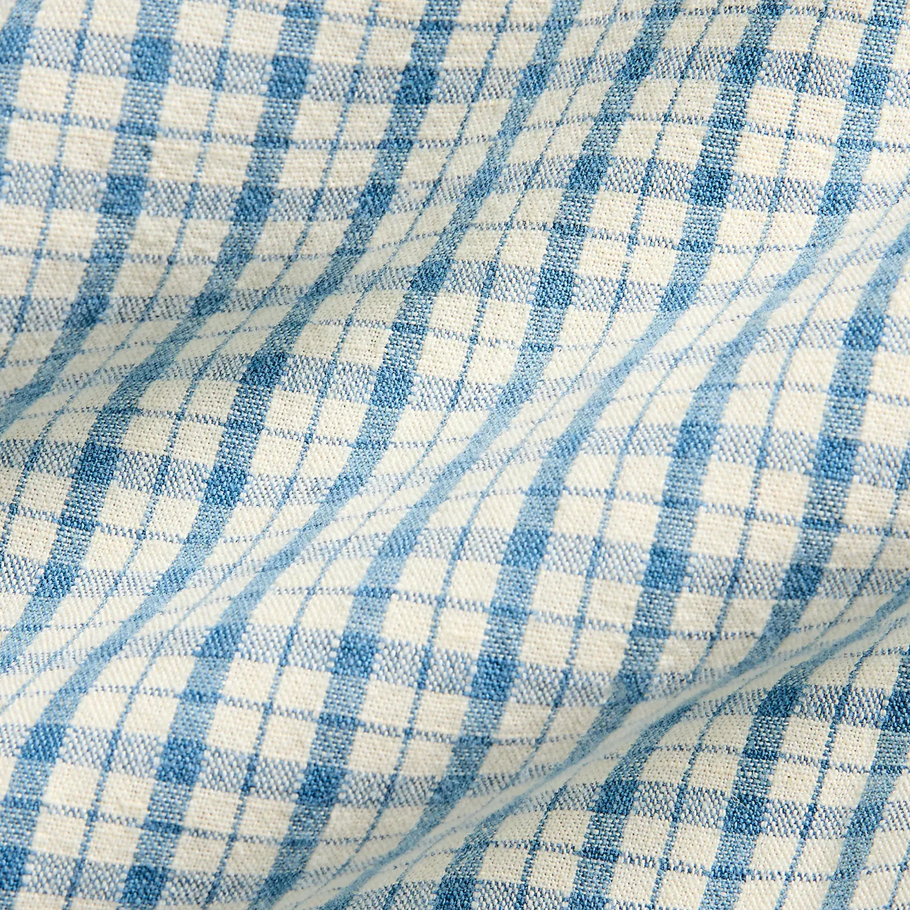RRL by Ralph Lauren Checked Cotton-Linen Camp Shirt RL-710 Indigo/Creme - Image 5