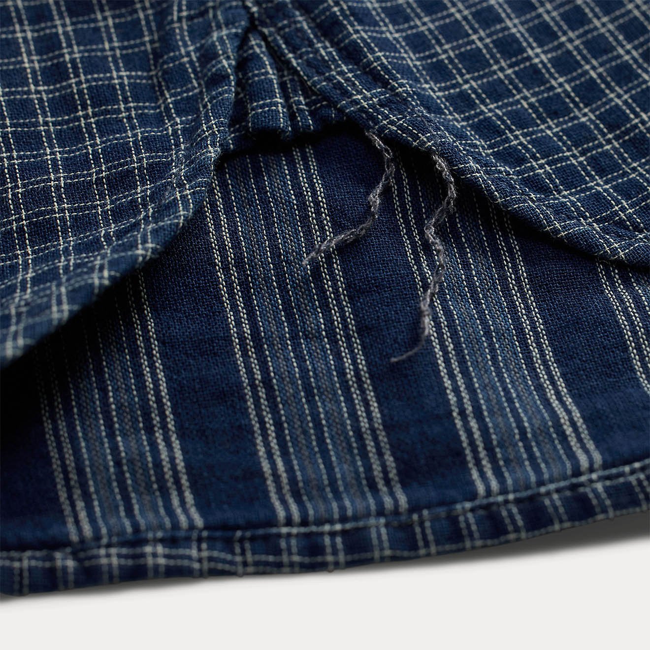 RRL By Ralph Lauren Checked Double Faced Workshirt Indigo - Image 5