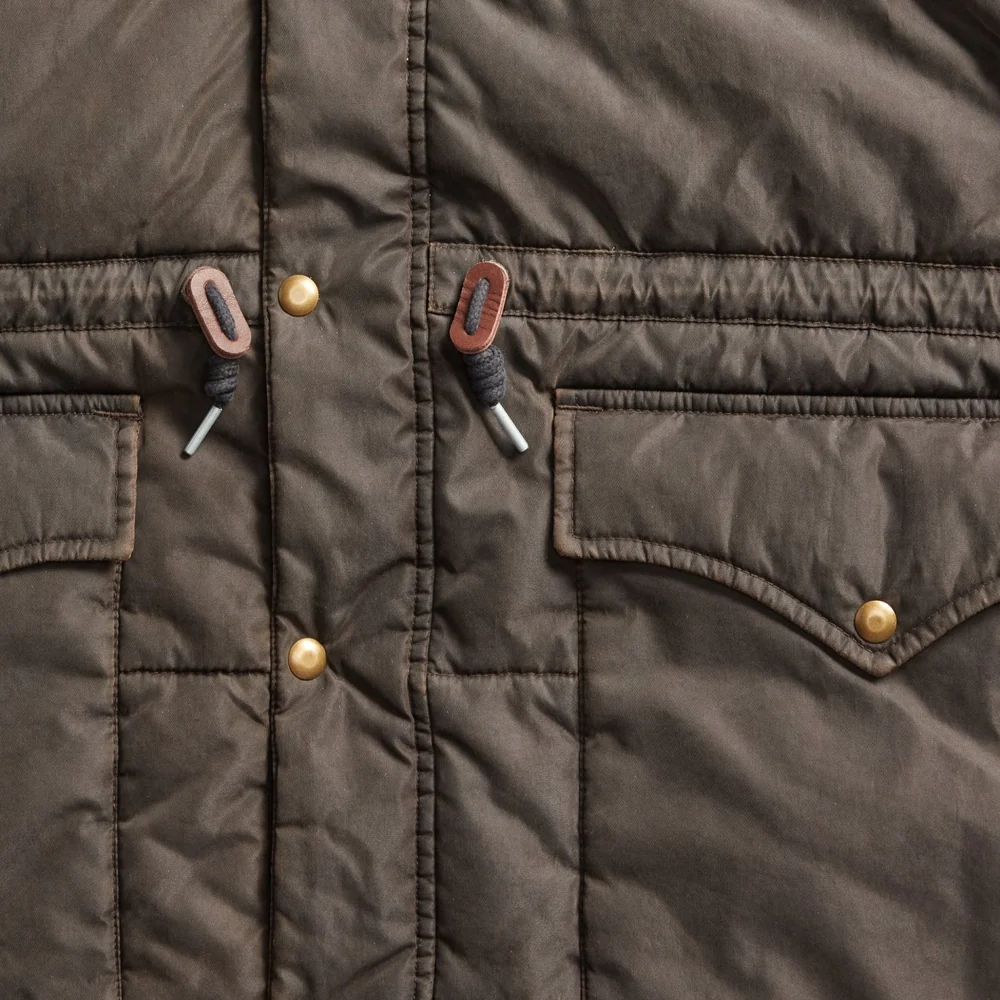RRL by Ralph Lauren Coated Twill Parka Vintage Black - Image 5