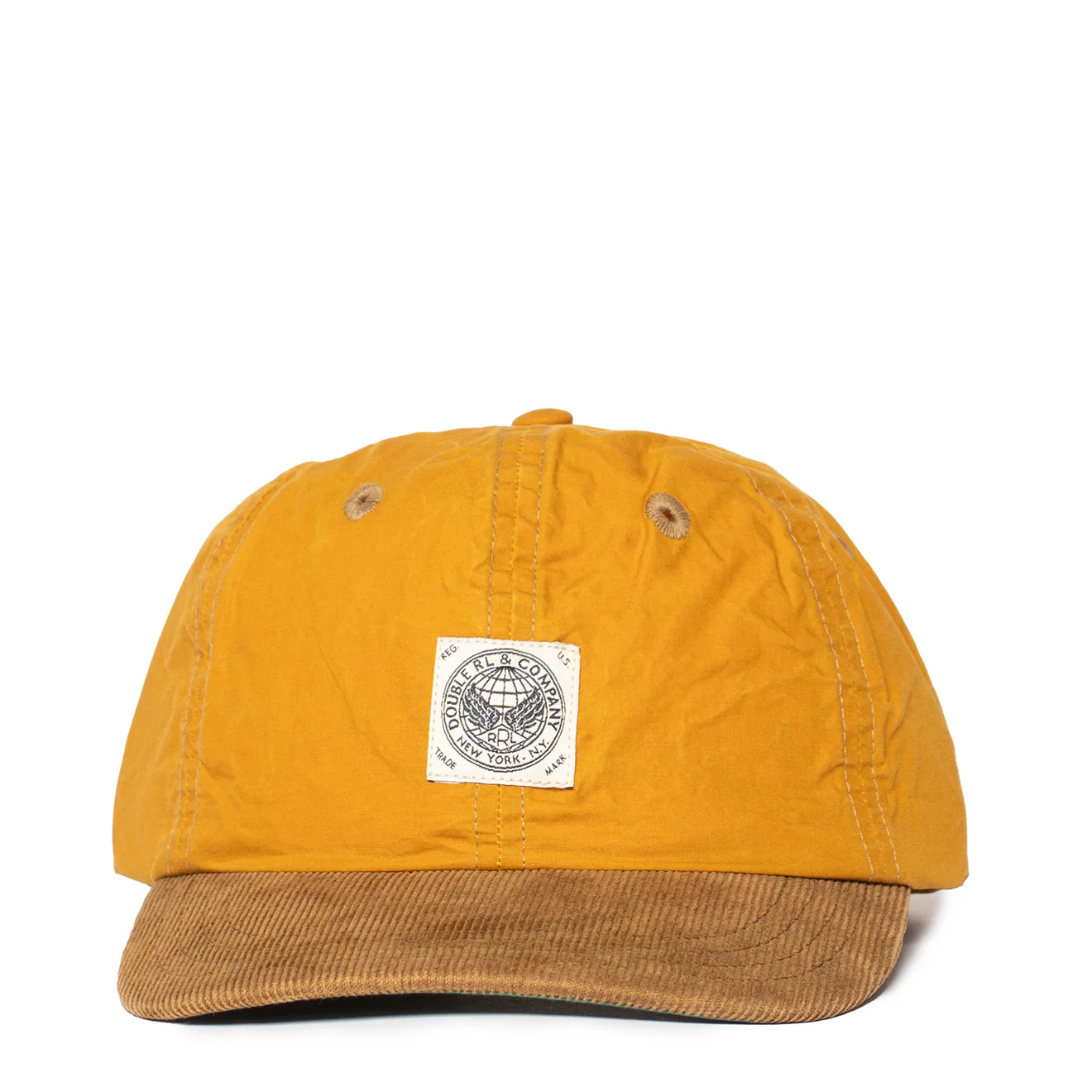 RRL by Ralph Lauren Corduroy-Bill Oilcloth Ball Cap Antique Gold - Image 2