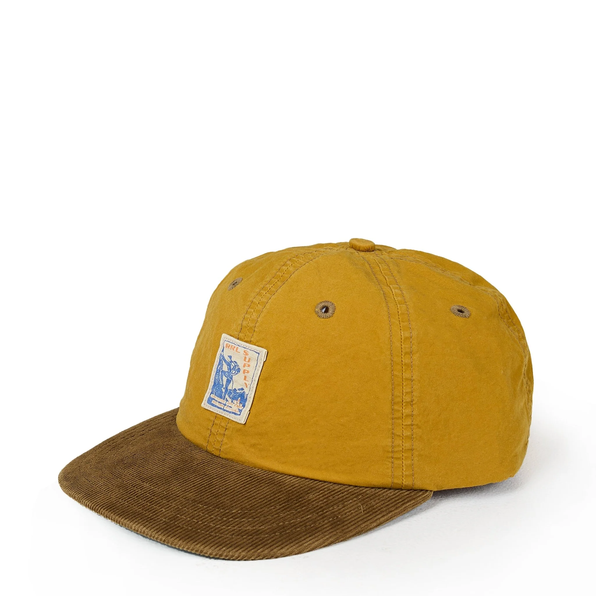 RRL By Ralph Lauren Corduroy Bill Oilcloth Ball Cap Mustard
