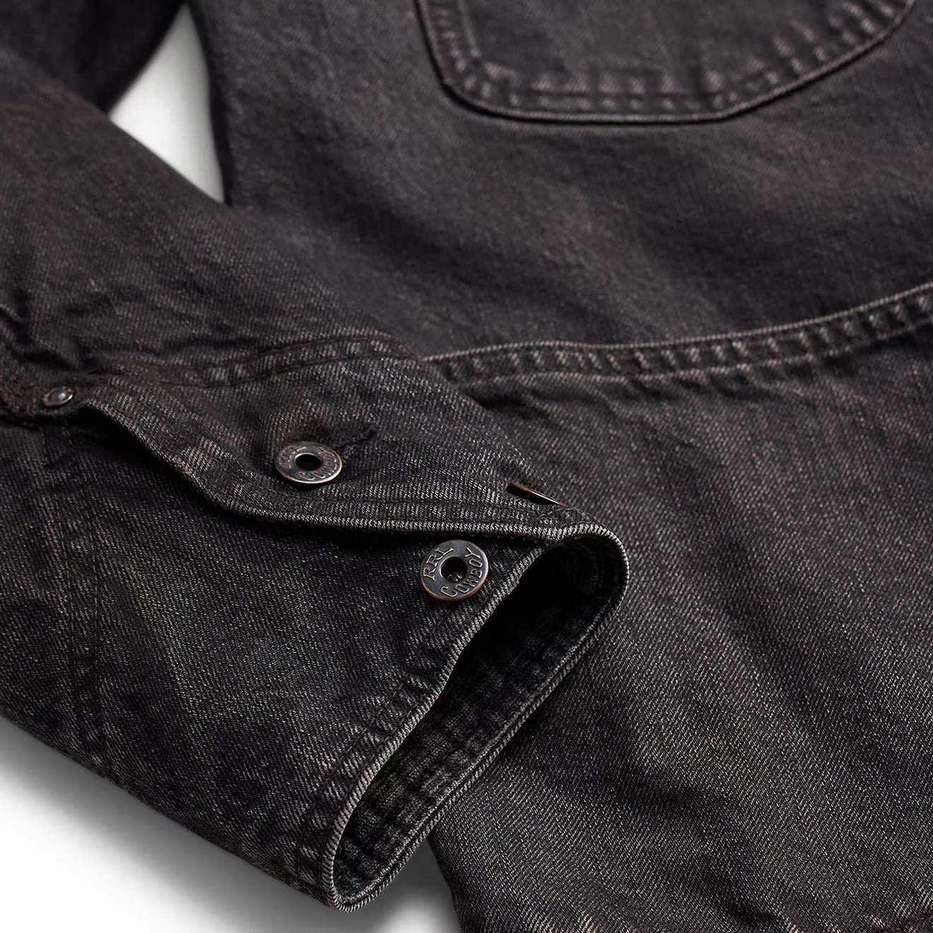 RRL By Ralph Lauren Corduroy-Collar Denim Jacket Black - Image 5