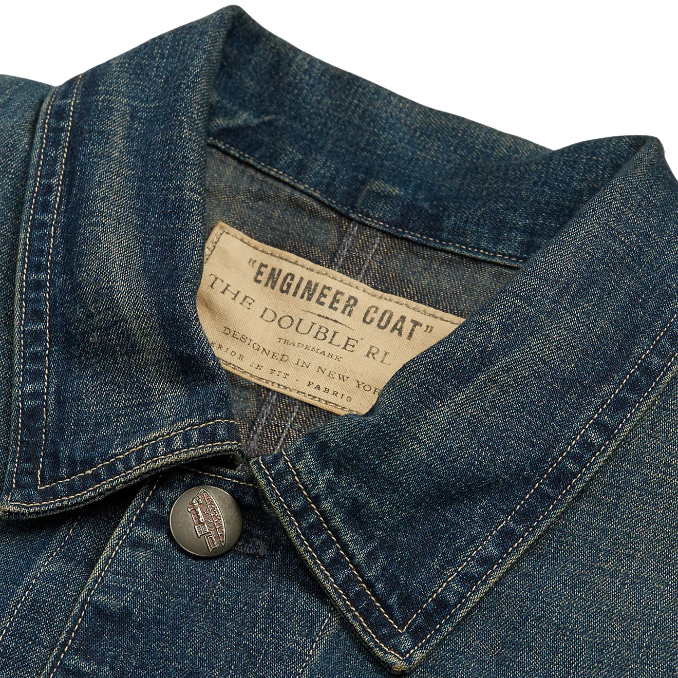 RRL by Ralph Lauren Cotton-Linen Denim Engineer Jacket Torrington Wash - Image 5