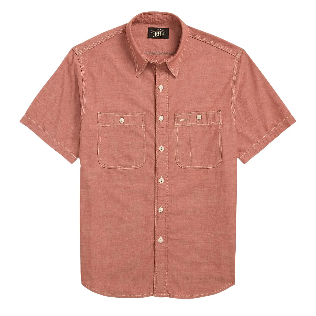 RRL By Ralph Lauren Craftsman S/S Short Sleeve Sport Shirt Red