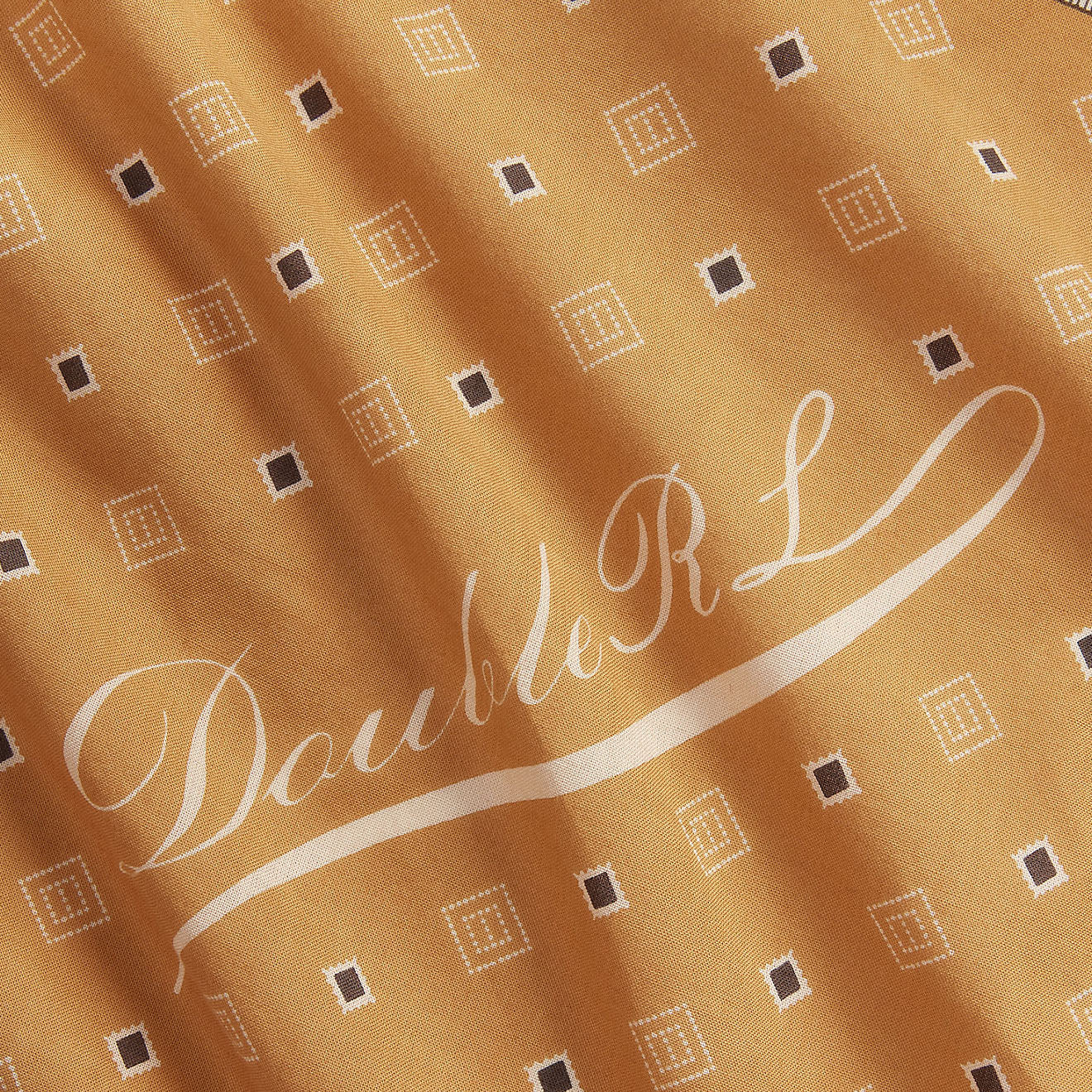 RRL by Ralph Lauren Diamond-Print Cotton Bandanna Golden Tan / Cream / Brown - Image 2