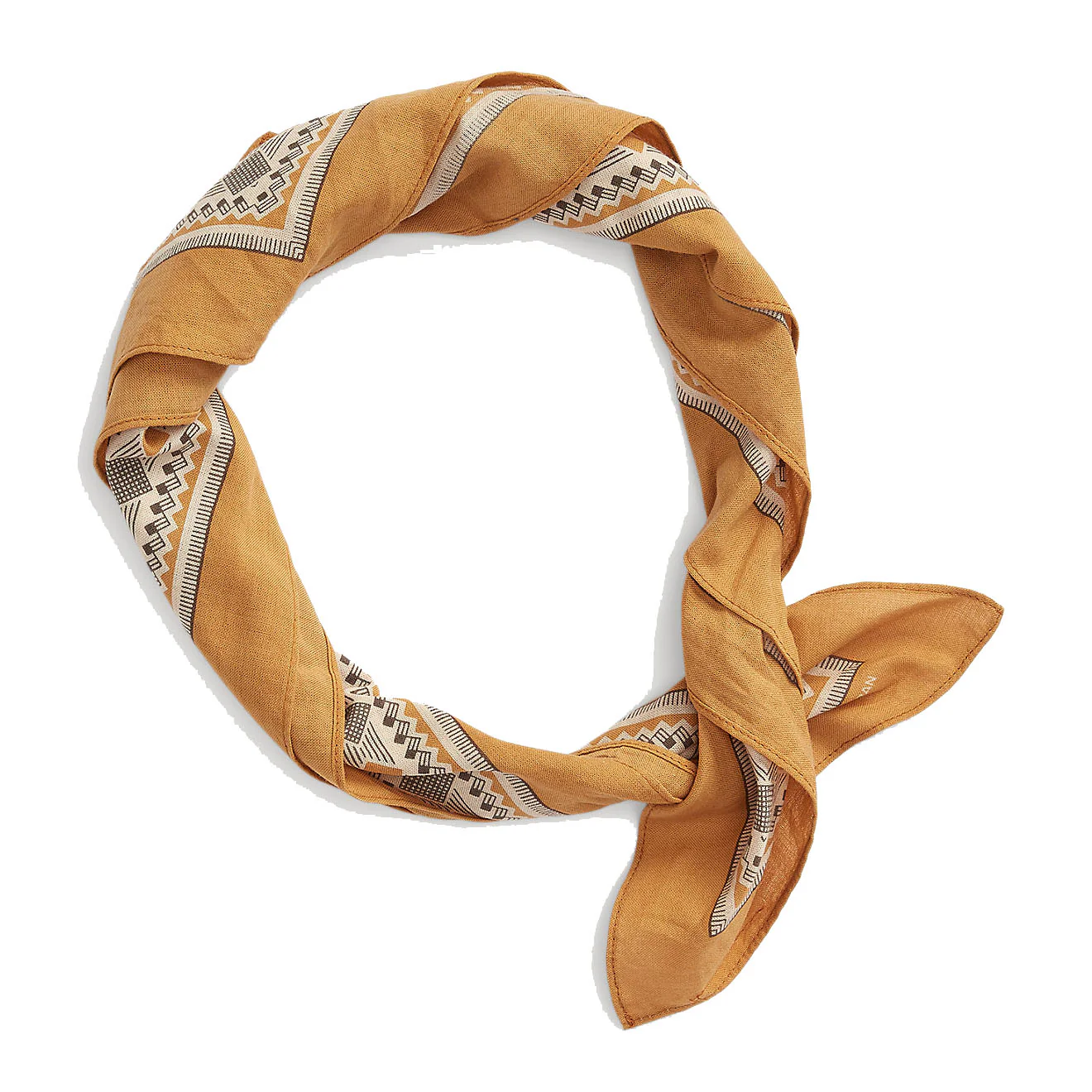 RRL by Ralph Lauren Diamond-Print Cotton Bandanna Golden Tan / Cream / Brown - Image 3