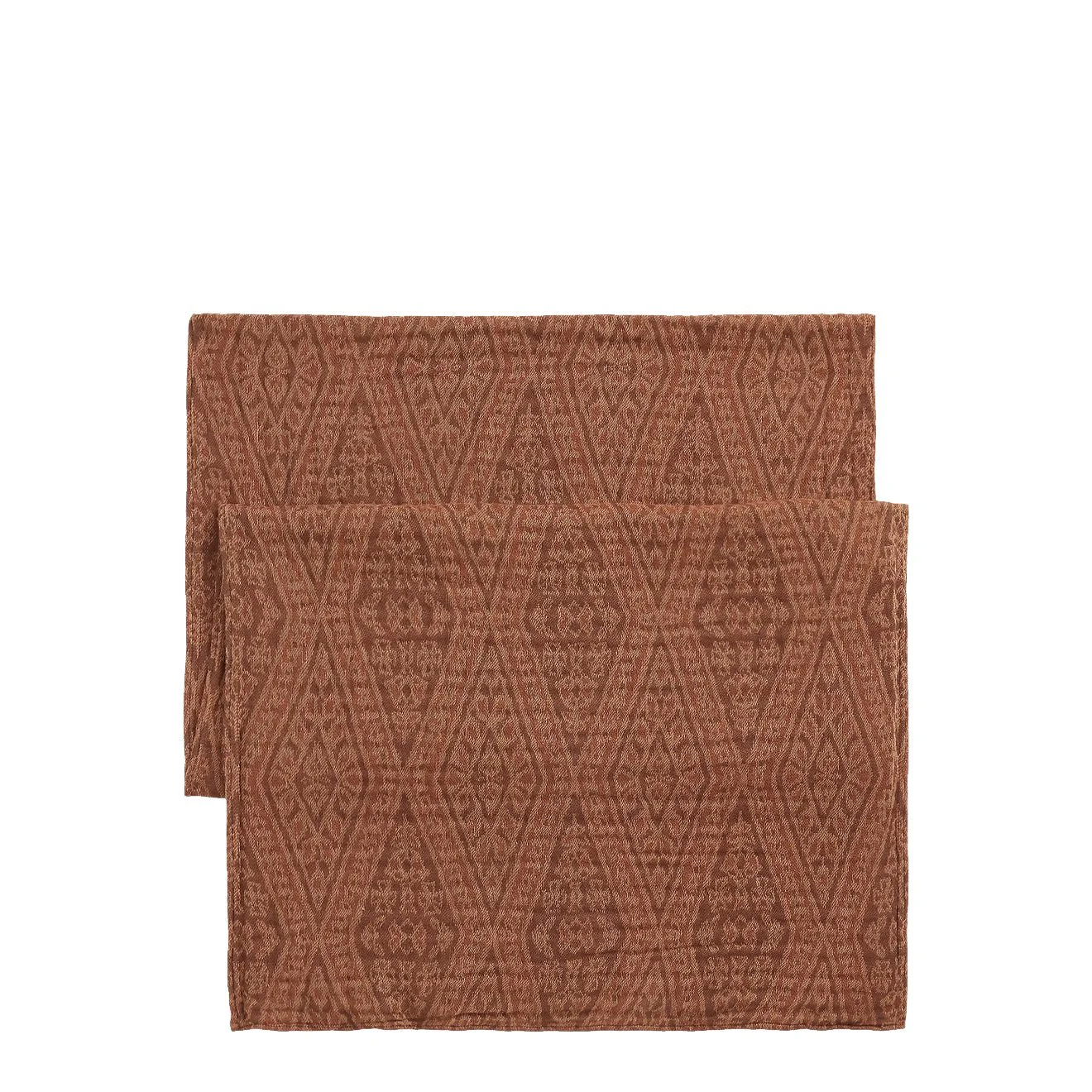 RRL By Ralph Lauren Double-Faced Cotton Jacquard Scarf Red Multi