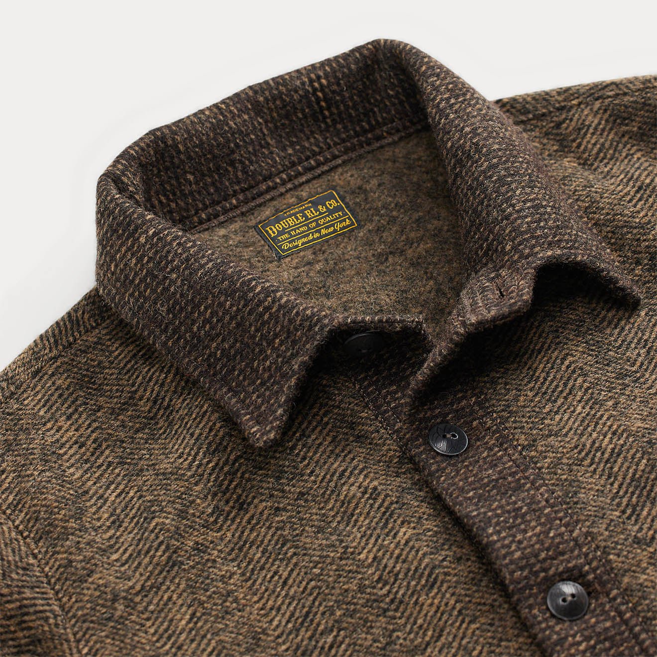 RRL By Ralph Lauren Double Knit Tweed Cardigan Brown / Multi - Image 3