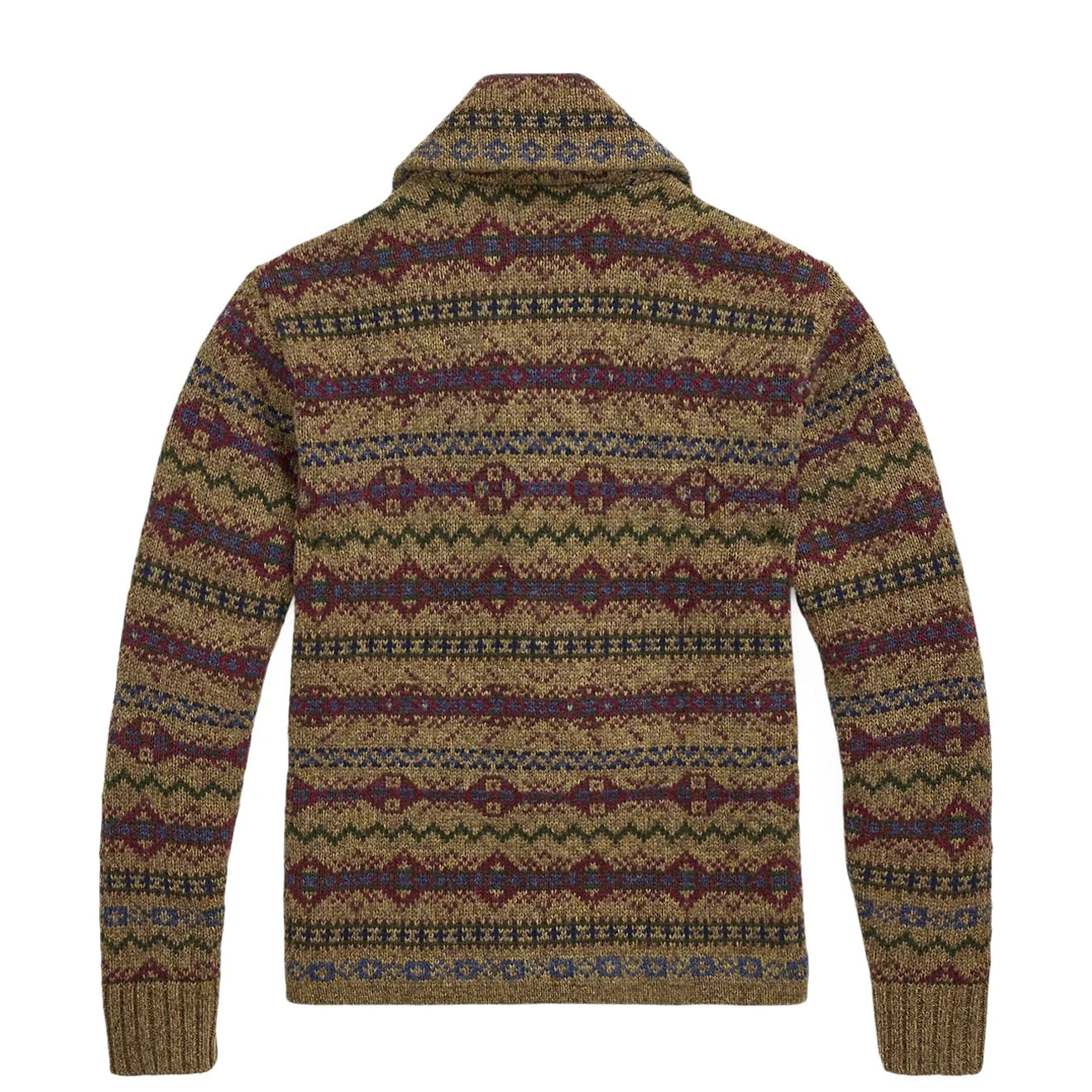 RRL By Ralph Lauren Fair Isle Wool Cardigan Loden Heather Multi - Image 2