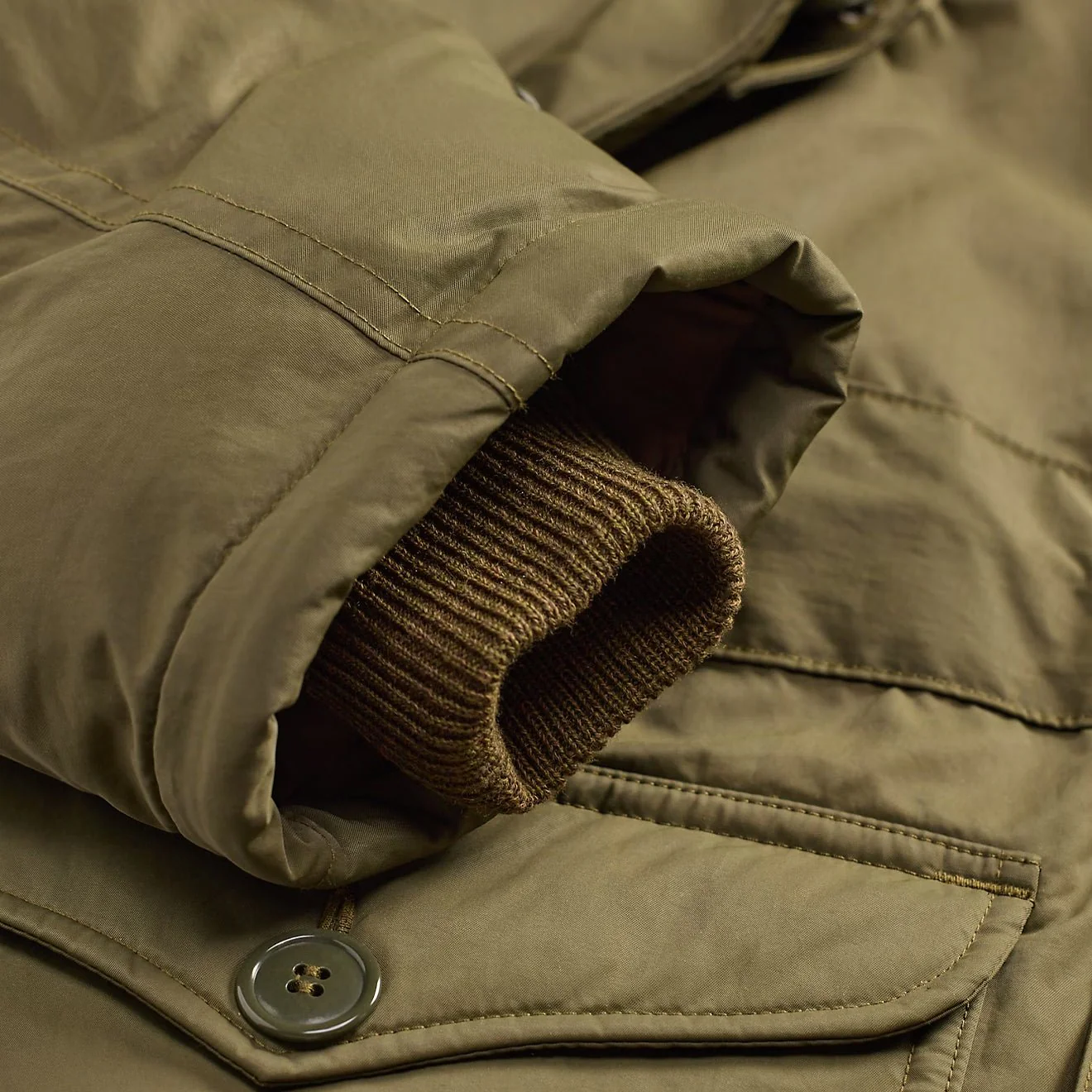 RRL by Ralph Lauren Faux-Fur-Trim Parka Vintage Olive - Image 5