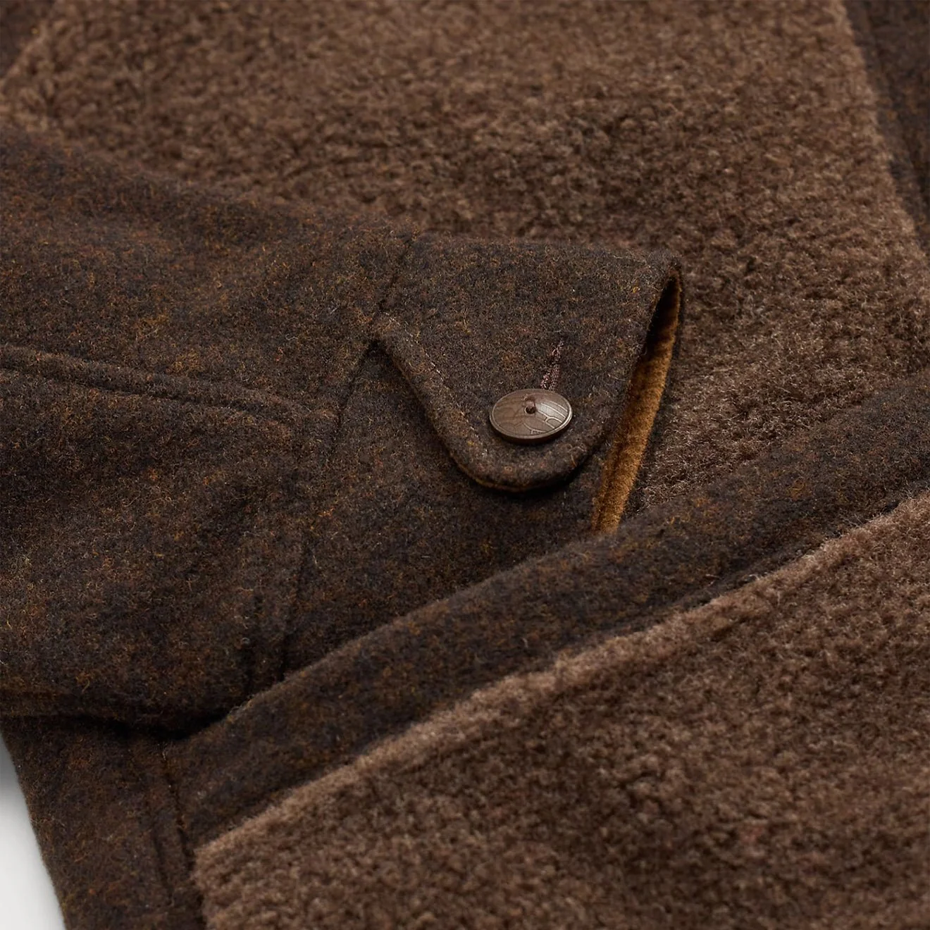 RRL By Ralph Lauren Fleece-Panelled Jacquard Jacket Brown / Multi - Image 4