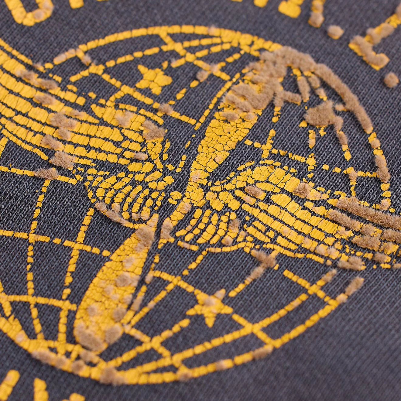 RRL By Ralph Lauren French Terry Graphic Sweatshirt Faded Blue - Image 3