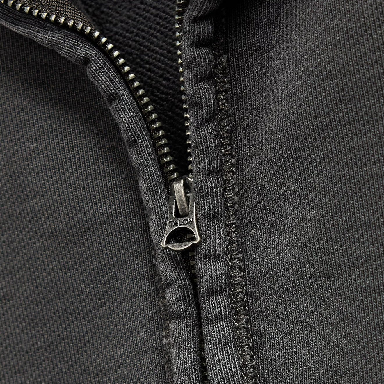 RRL By Ralph Lauren French Terry Quarter Zip Faded Black - Image 4
