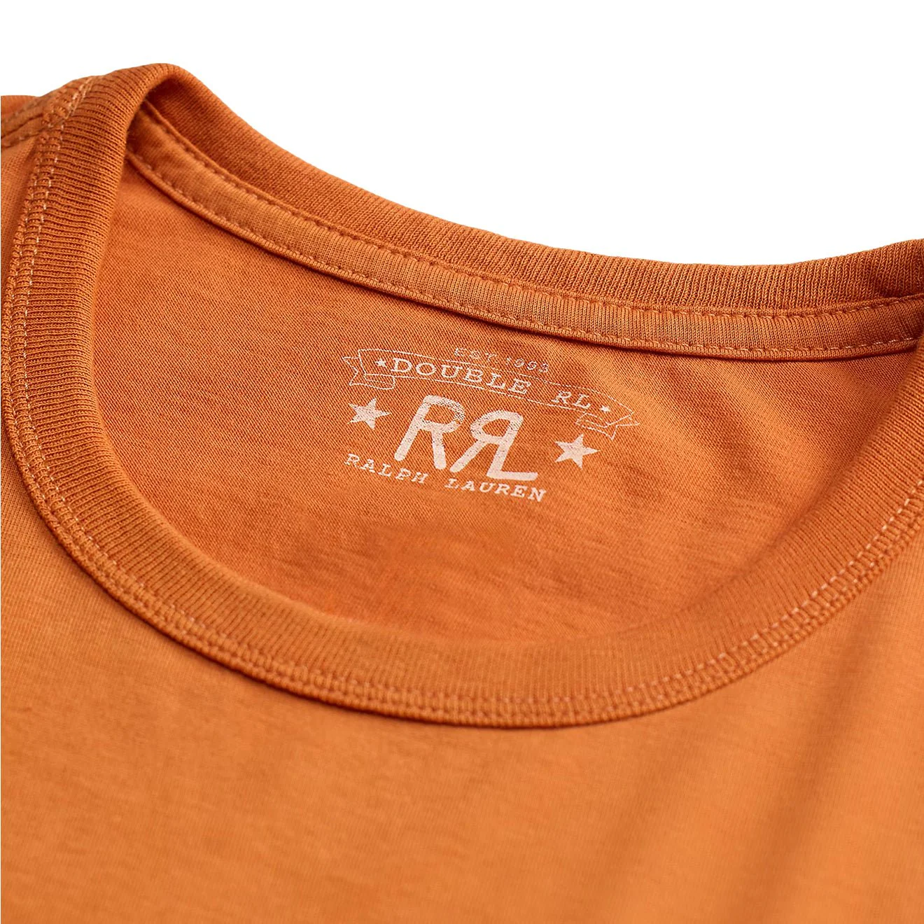 RRL By Ralph Lauren Garment-Dyed Crewneck T-Shirt Sweet Potato - Image 3