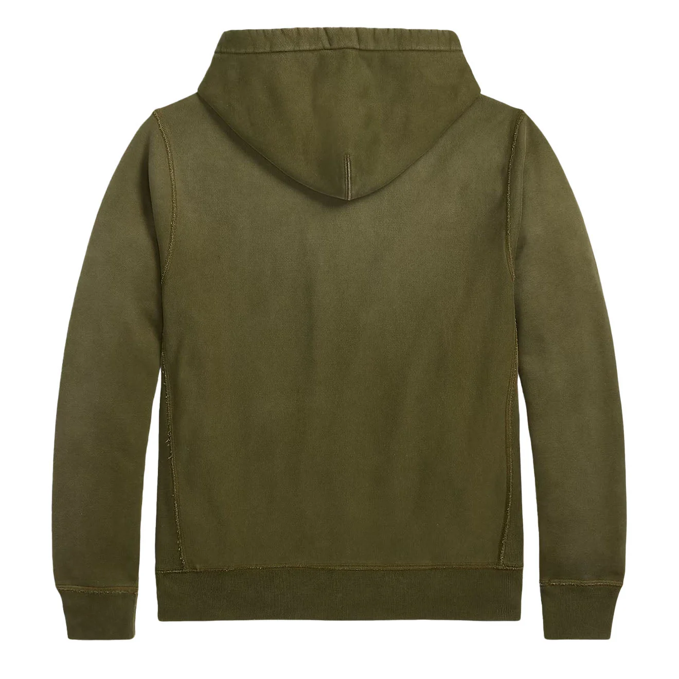 RRL By Ralph Lauren Garment-Dyed Fleece Hoodie Olive - Image 2
