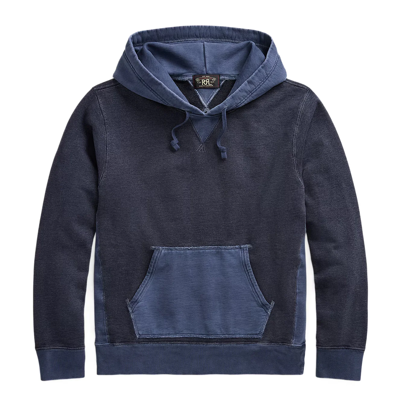 RRL by Ralph Lauren Garment-Dyed French Terry Hoodie Navy Multi
