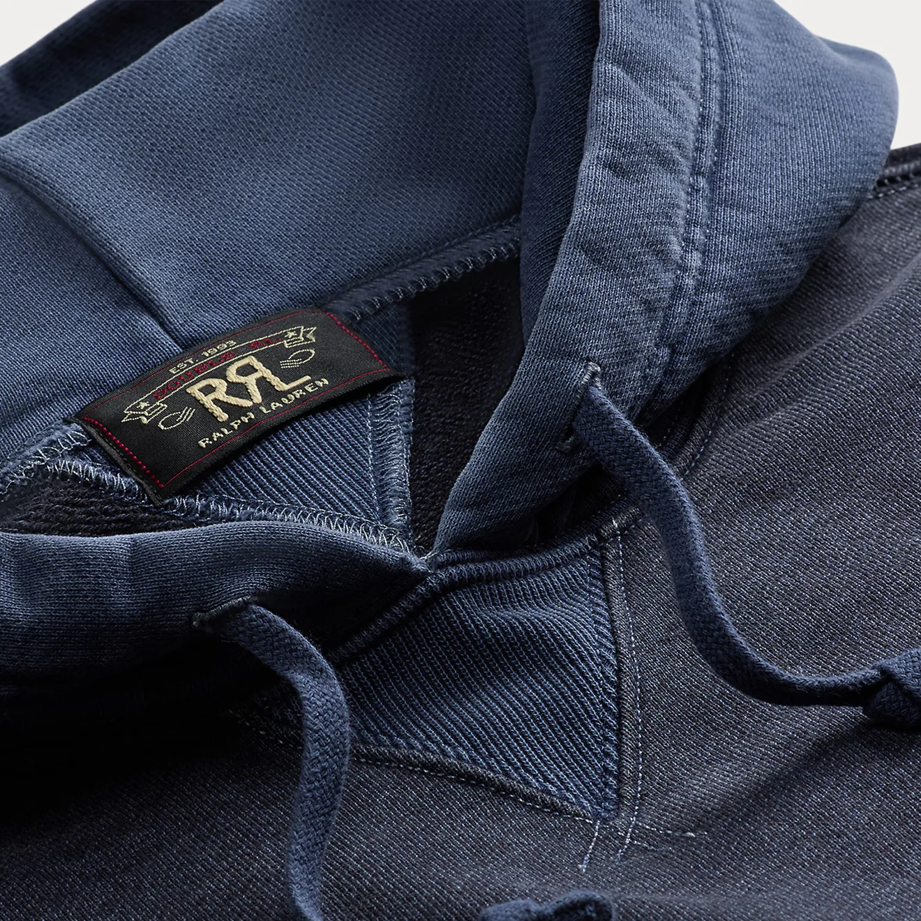 RRL by Ralph Lauren Garment-Dyed French Terry Hoodie Navy Multi - Image 4