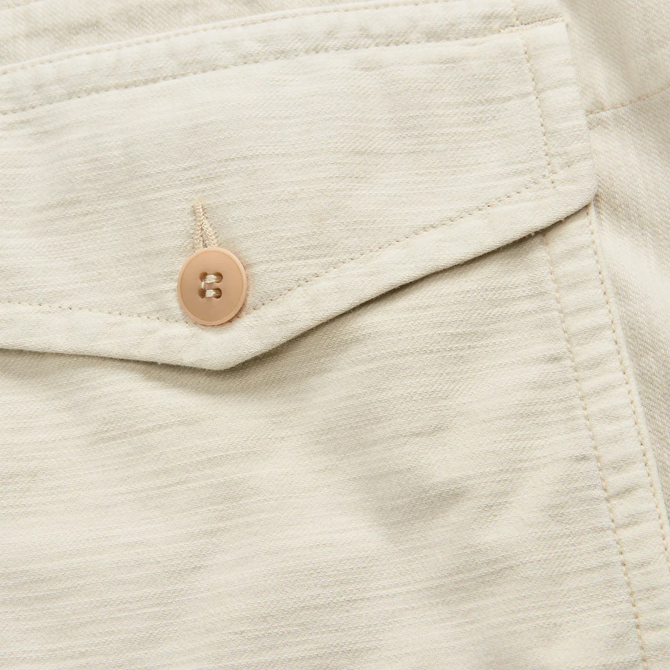 RRL by Ralph Lauren Garment-Dyed Jersey Popover Anorak Cream - Image 3