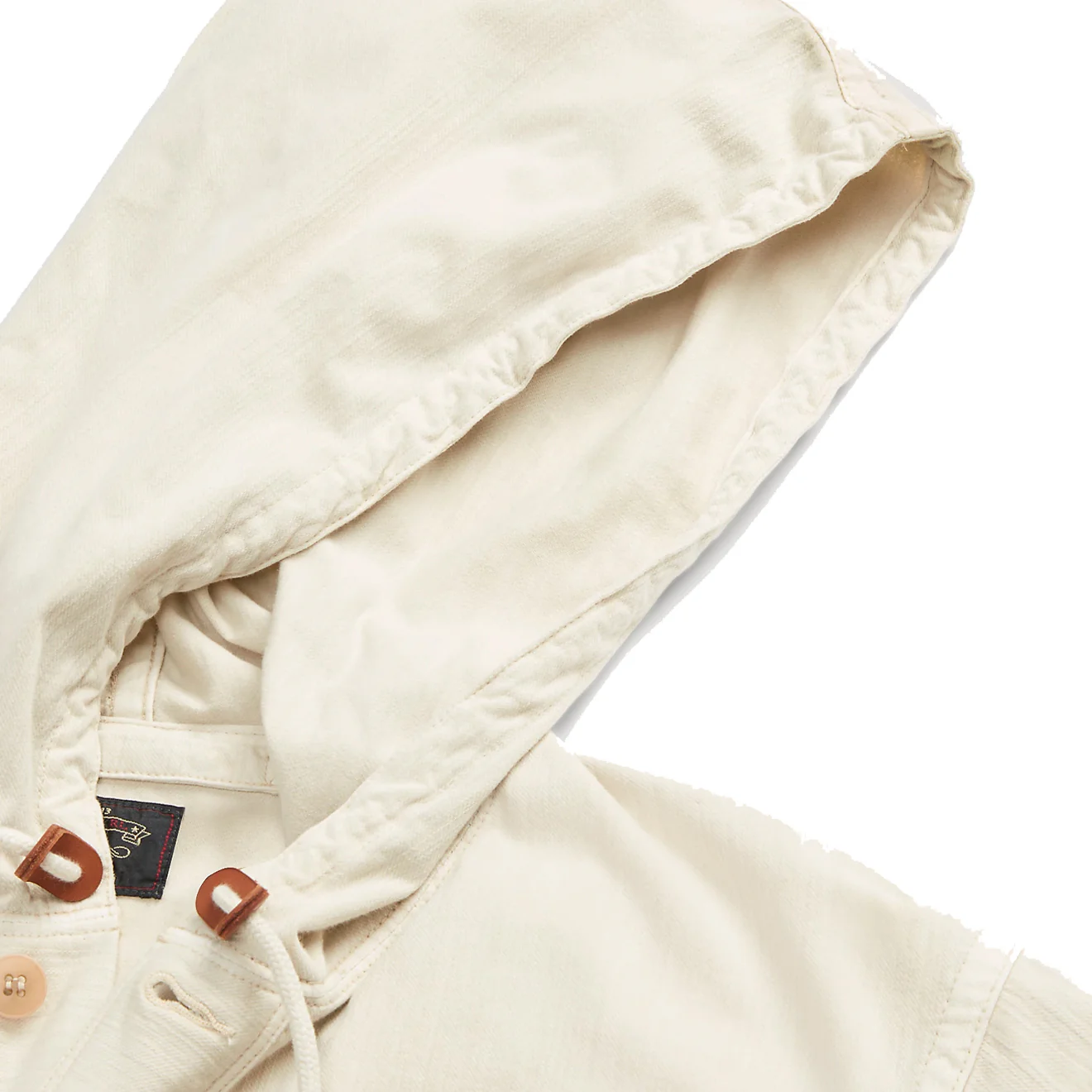 RRL by Ralph Lauren Garment-Dyed Jersey Popover Anorak Cream - Image 5
