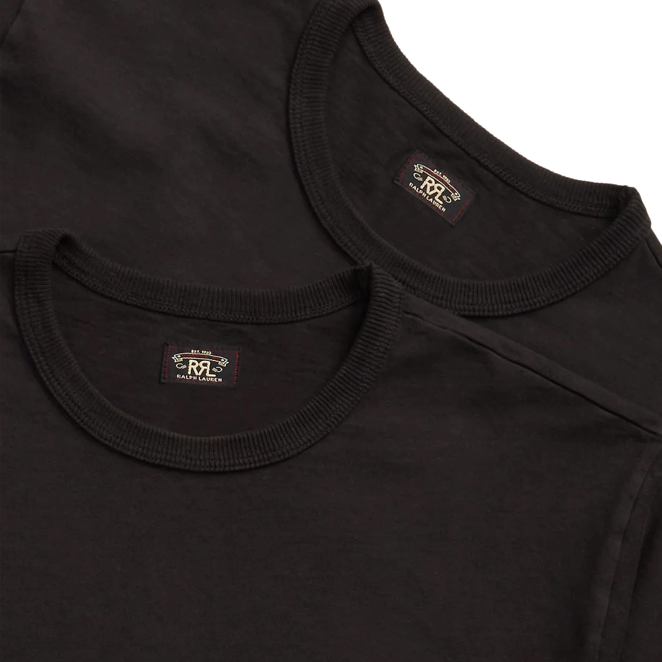 RRL by Ralph Lauren Garment-Dyed Pocket T-Shirt Two-Pack Black - Image 5