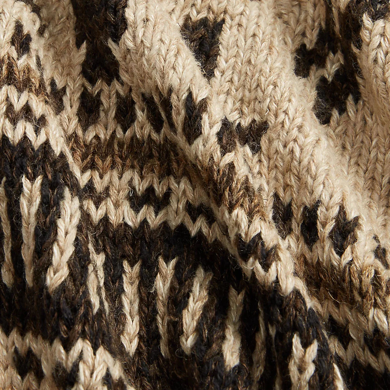 RRL by Ralph Lauren Hand-Knit Linen-Blend Cardigan Brown Tan Multi - Image 2