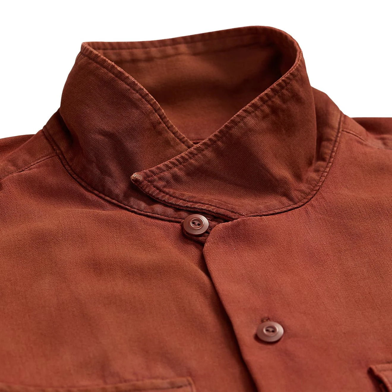RRL By Ralph Lauren Holmes Camp Long Sleeve Sport Shirt Brick - Image 4