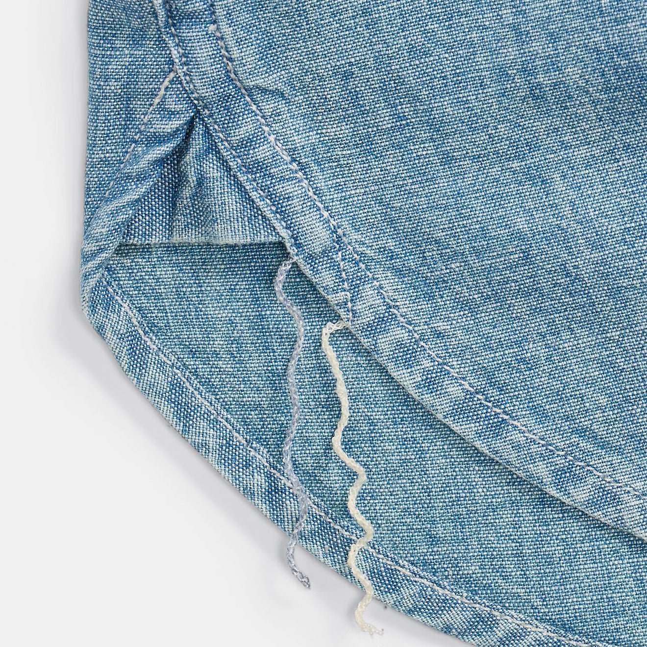 RRL By Ralph Lauren Indigo Chambray Workshirt Medium Wash - Image 3