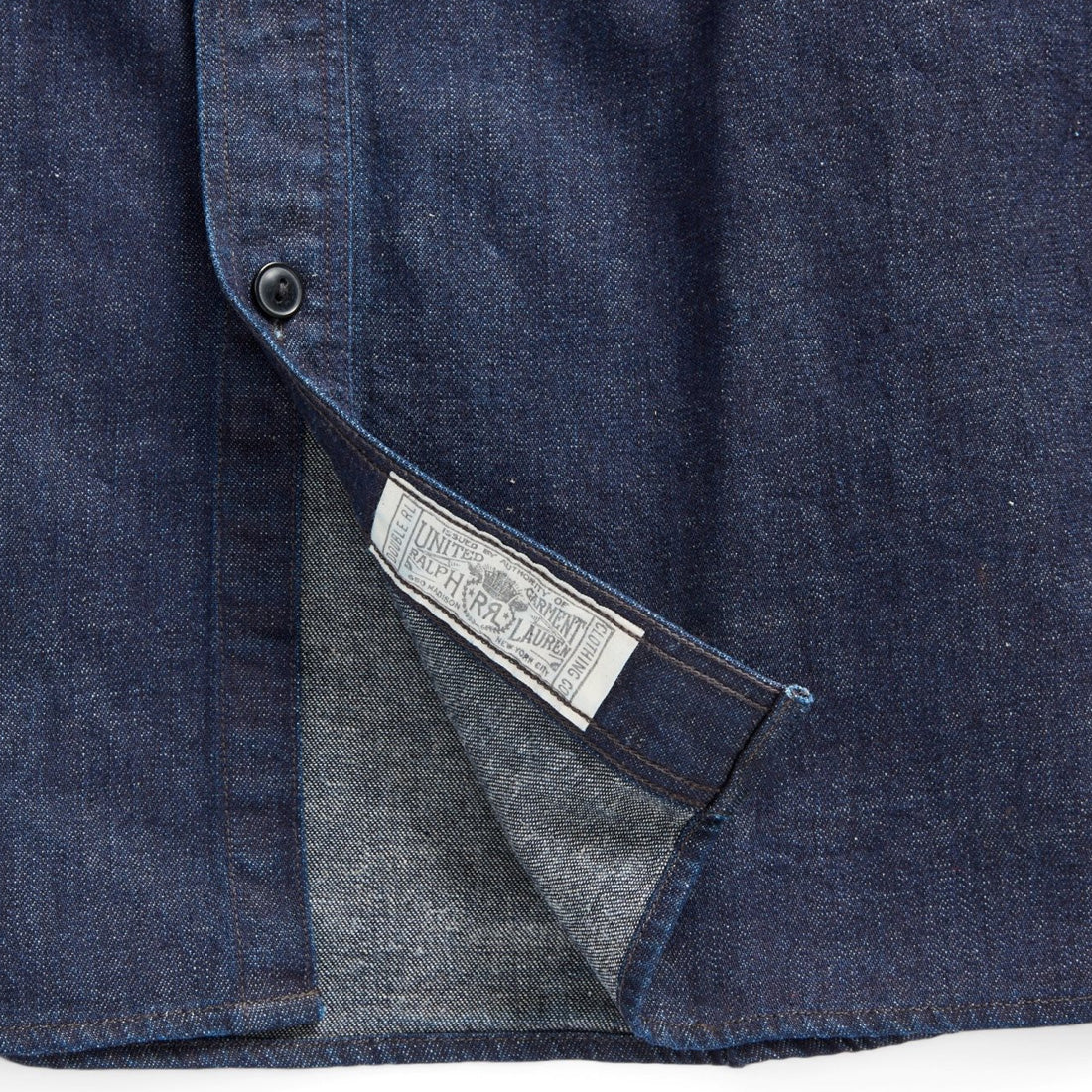 RRL by Ralph Lauren Indigo Cotton-Linen Denim Workshirt Rinse Wash - Image 5